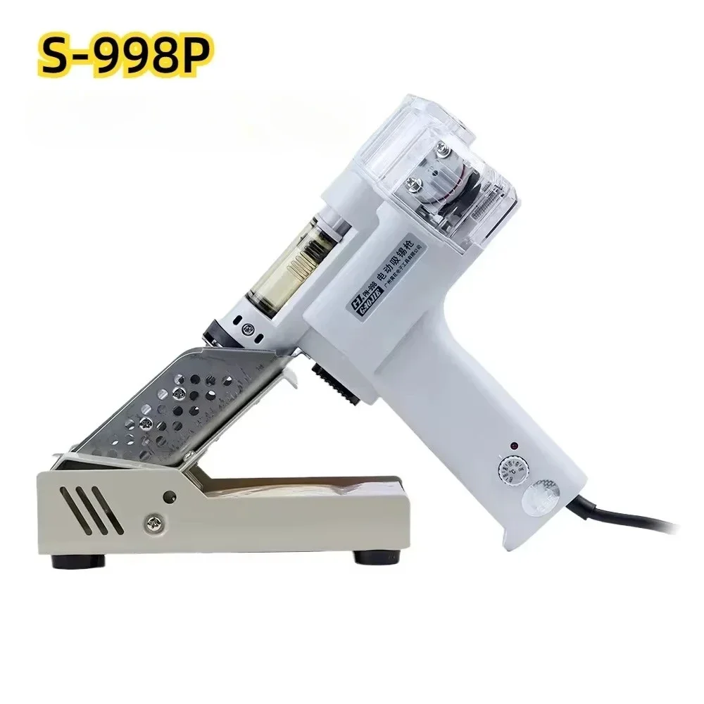 Desoldering Gun Vacuum Electric - ปืนดูดตะกั่วไฟฟ้าแบบปั๊มคู่ S-998P 100W เครื่องดูดตะกั่วไฟฟ้าแบบสุญญากาศ ปราศจากสารตะกั่ว ปืนดูดตะกั่วกำลังสูง