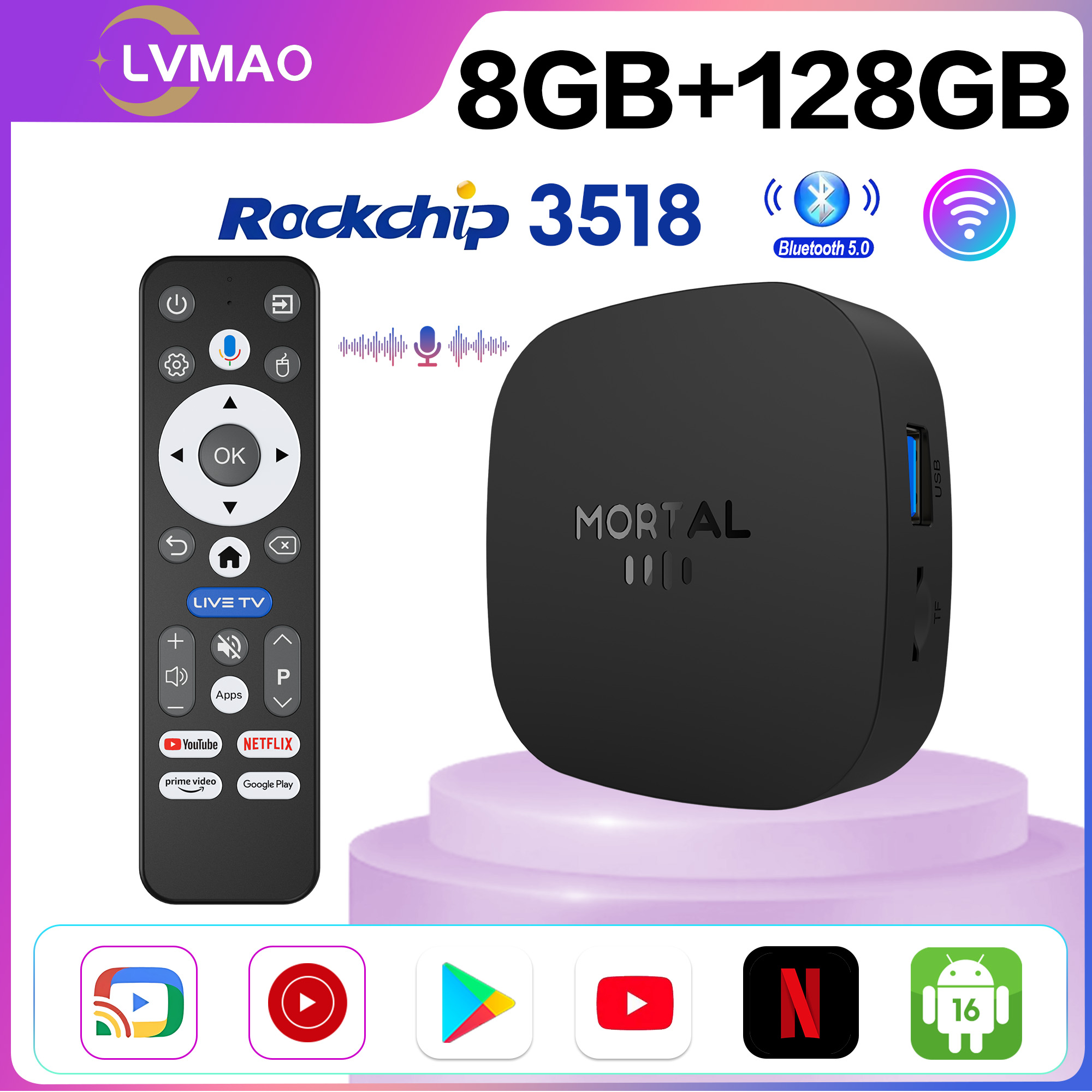 Khadas Vim4 8Gb - ทีวีบ็อกซ์รุ่นใหม่ปี 2026 T1+ RK3518 สมาร์ททีวีบ็อกซ์ BT5.4