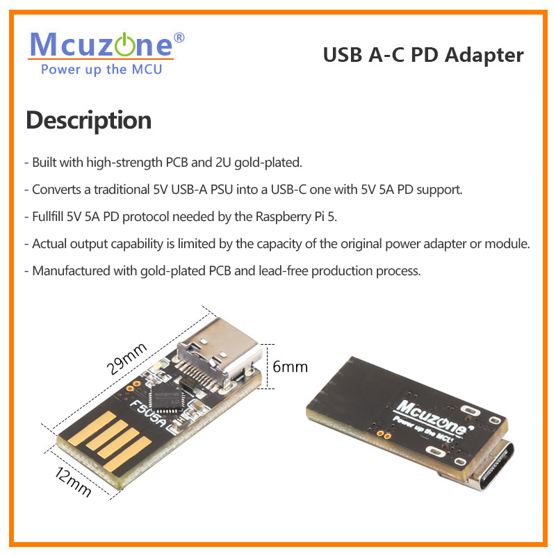 Raspberry Pi5 USB A-C PD Adapt - Banana Pi Bpi-M5 บทวิจารณ์และราคา